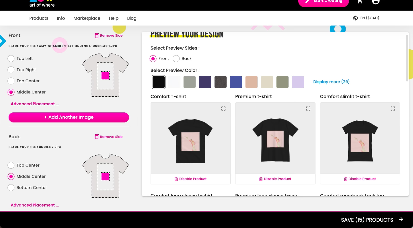 Create 15 shirt styles in hundreds of colors in seconds! Get to know our Shirt MultiLab